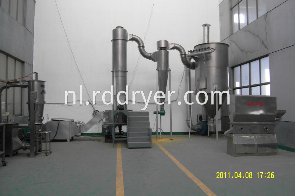 spin flash dryer for sensitive product